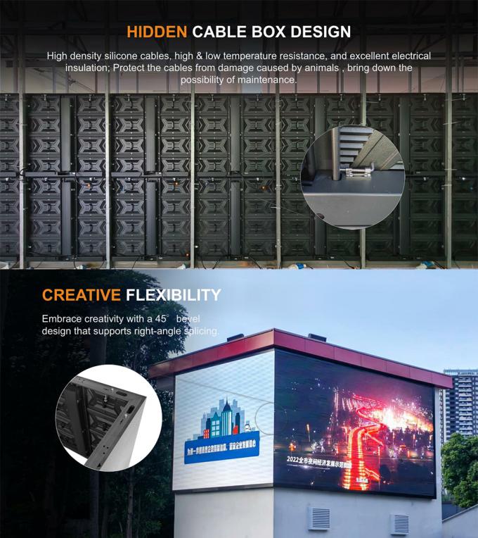 شاشة عرض LED ثابتة في الهواء الطلق P3.91 P4.81 P6.25 P7.8 P10.4 حائط فيديو LED كامل اللون 3