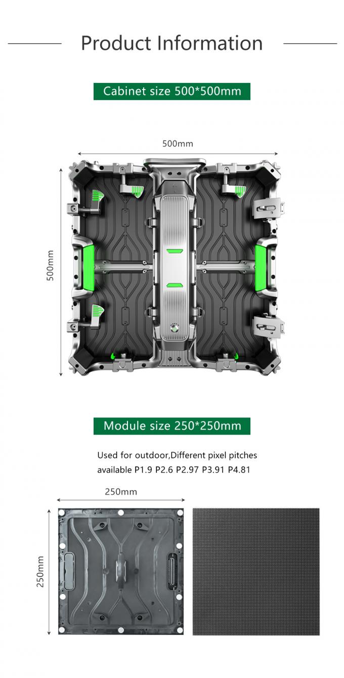 شاشة LED للإيجار مع شاشة حائط الفيديو ذات الأداء العالي P2.5 P3 P4 P5 P6 شاشة عرض داخلية خارجية 2