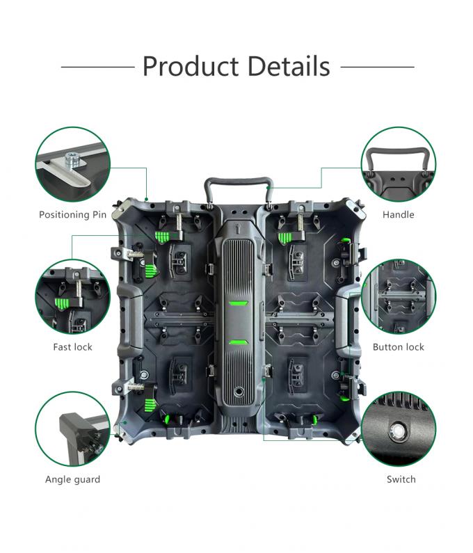 شاشة LED للإيجار مع شاشة حائط الفيديو ذات الأداء العالي P2.5 P3 P4 P5 P6 شاشة عرض داخلية خارجية 3