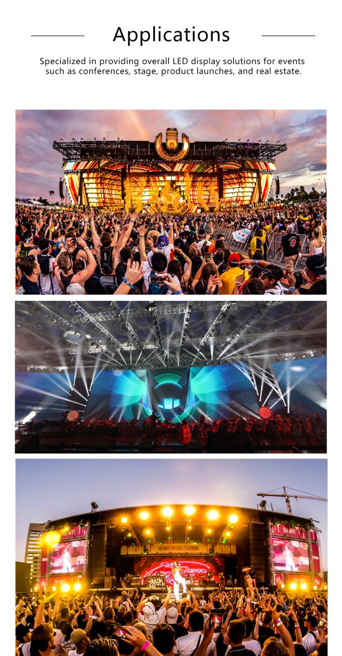 شاشة LED للإيجار مع شاشة حائط الفيديو ذات الأداء العالي P2.5 P3 P4 P5 P6 شاشة عرض داخلية خارجية 11