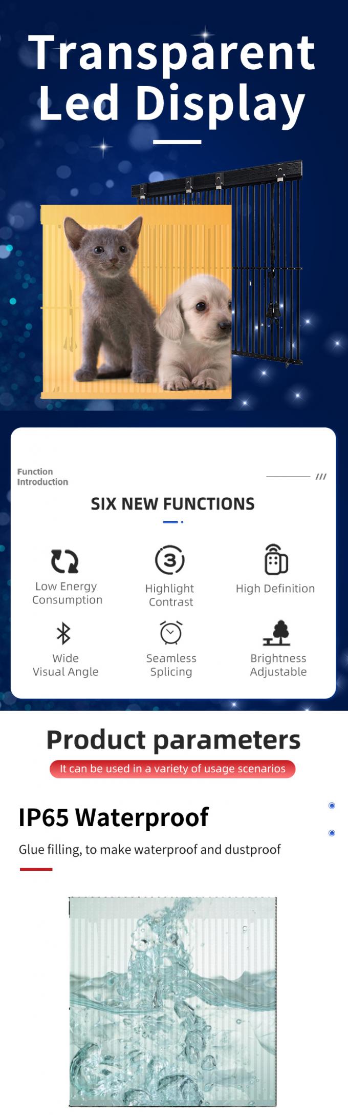 شاشة LED شفافة شاشة زجاجية شفافة شاشة LED شاشة LED شفافة شاشة فيديو حائط مرنة 0