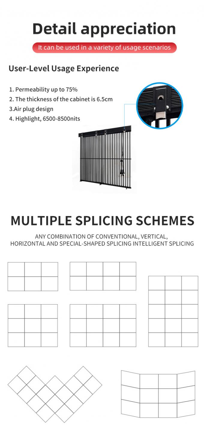 شاشة LED شفافة شاشة زجاجية شفافة شاشة LED شاشة LED شفافة شاشة فيديو حائط مرنة 2