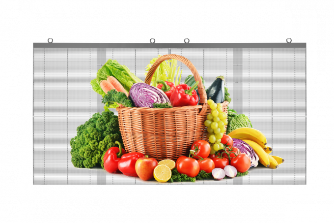 شاشة عرض داخلية شفافة LED P3.91شاشة عرض حائط فيديو الزجاجية LED mesh 3