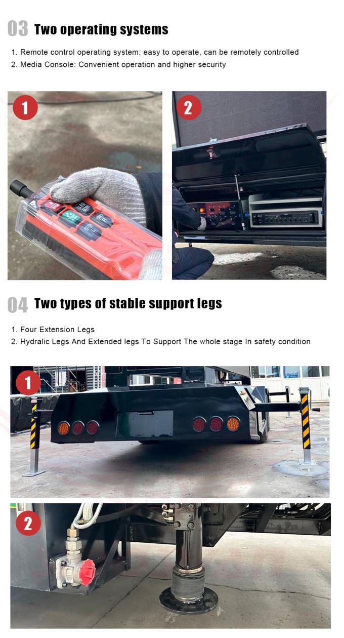 شاشة P4 LED للخارج شاشة مقطورة ألواح شمسية مقطورة إعلانية شاشة HD LED 4