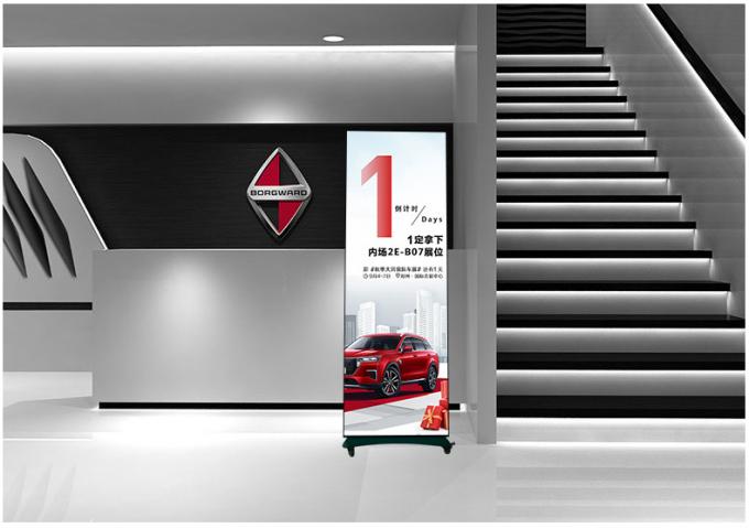 شاشة عرض ملصق LED HD قابلة للتحريك داخلية خارجية أرضية واقفة P1.8 P2 قابلة للطي شاشة ملصق LED P2.5 شاشة ملصق LED 10