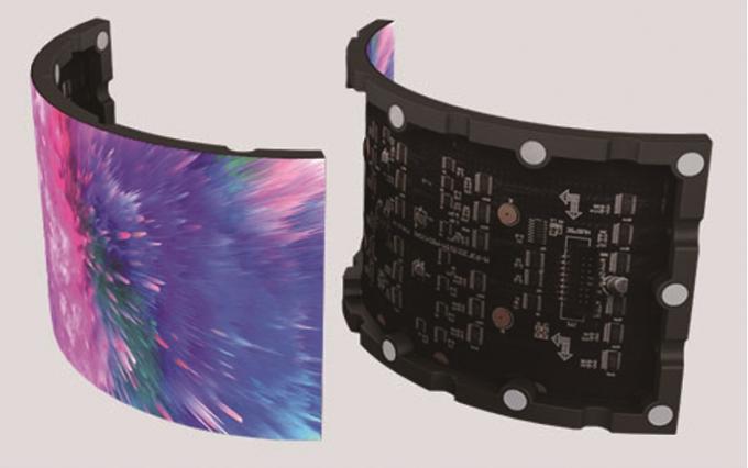 شاشة ليد ناعمة P1.5 P2.5 P4 شاشة ليد ناعمة منحنية داخلية وخارجية شاشة عرض إعلانات مرنة رأسية 1