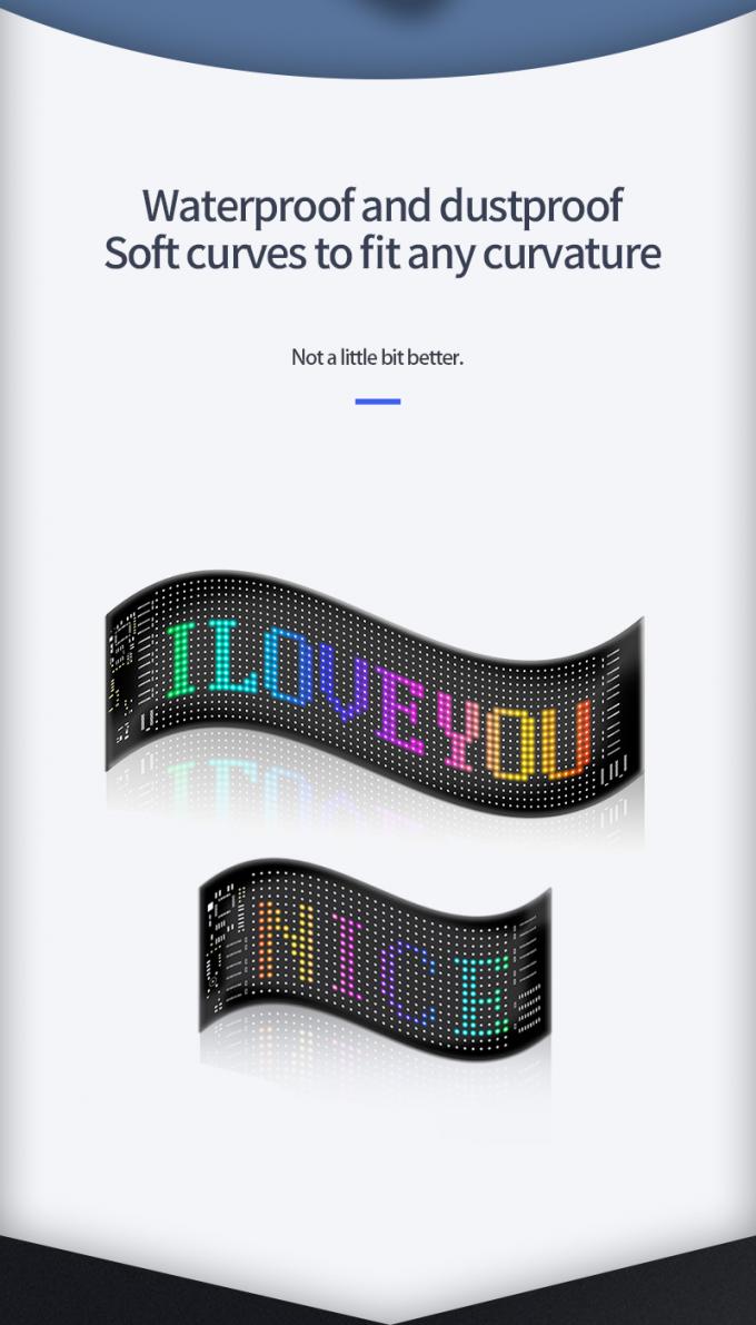 شاشة إشارة سيارة LED 16 * 64 قابلة للبرمجة USB 5V RGB نمط الرسوم المتحركة النص DIY لوحة التمرير التحكم عن بعد الإعلان شاشة LED 6