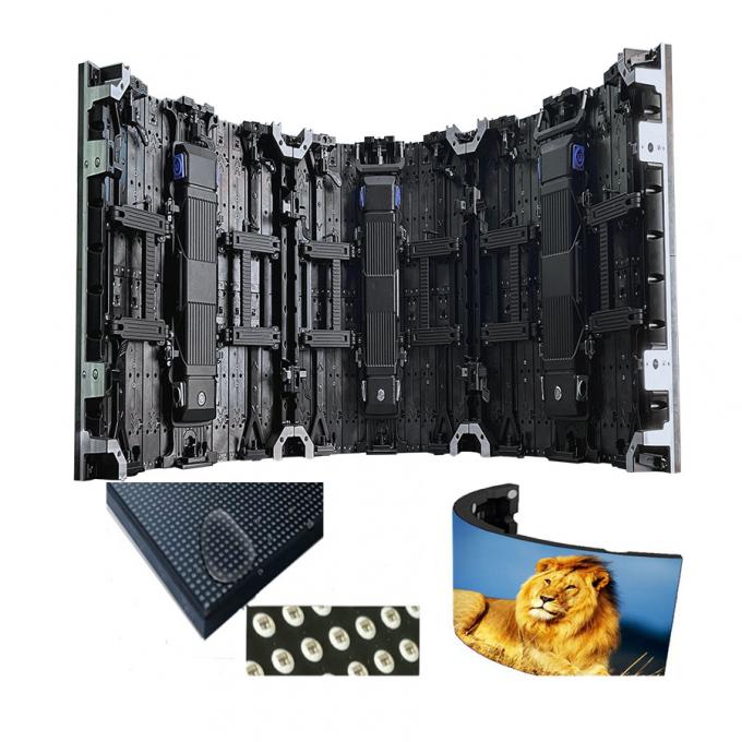 شاشة منحنية داخلية/خارجية مرنة لتأجير جدار فيديو LED شاشة LED للعرض والأنشطة المسرحية - P2.976 P3.91 P4.81 2