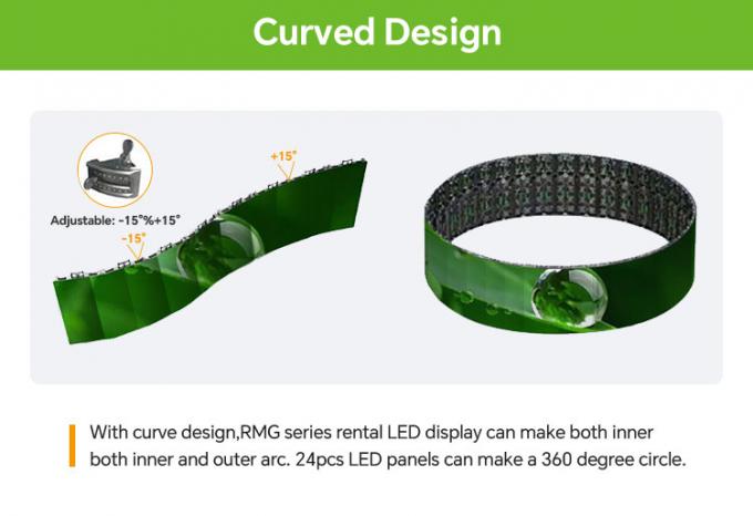 شاشة منحنية داخلية/خارجية مرنة لتأجير جدار فيديو LED شاشة LED للعرض والأنشطة المسرحية - P2.976 P3.91 P4.81 4