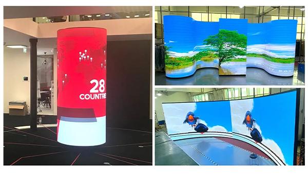 شاشة تلفزيون LED ناعمة قابلة للتخصيص P3 شاشة LED داخلية مرنة سعر الشاشة المثيرة 1