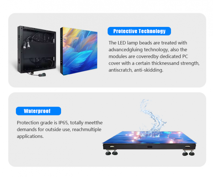 شاشة 3D للمسرح والحفلات الرقصية شاشة LED تفاعلية 3