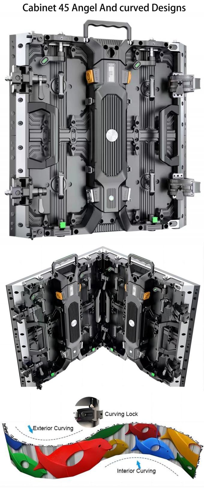 شاشة داخلية خارجية مدعومة P1.56 P1.95 P2.6 P2.97 P3.91 لوحة عرض خلفية للفيديو 2
