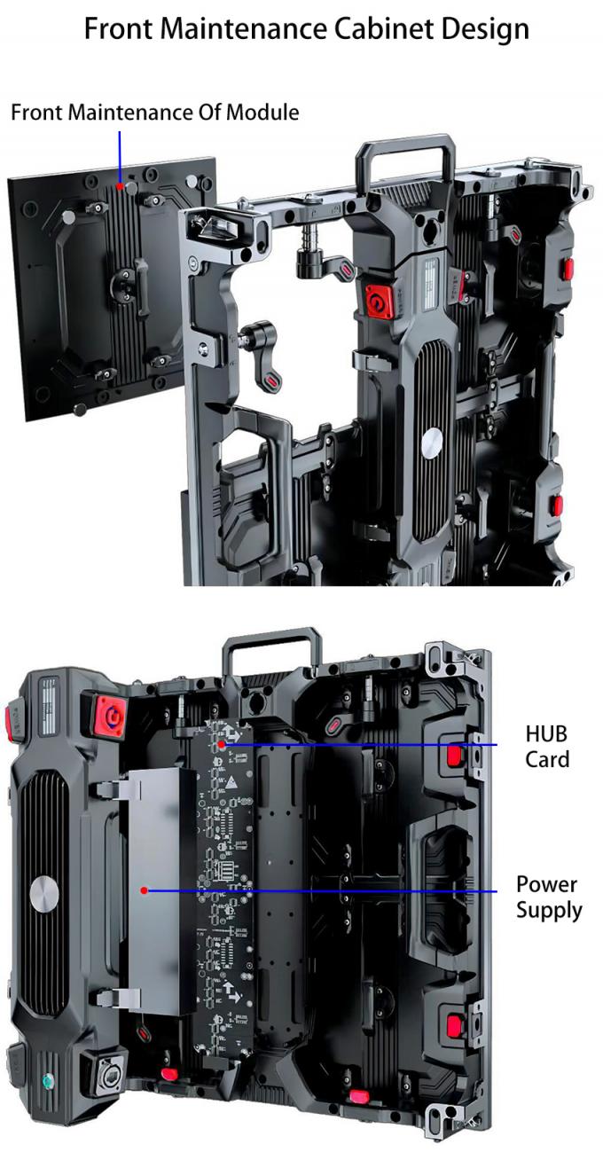 شاشة داخلية خارجية مدعومة P1.56 P1.95 P2.6 P2.97 P3.91 لوحة عرض خلفية للفيديو 3